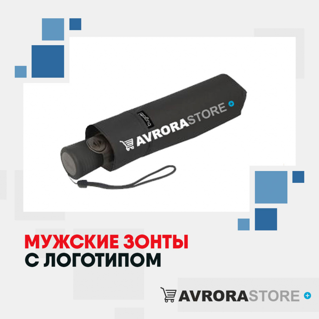 Мужские зонты с логотипом в Сочи купить на заказ в кибермаркете AvroraSTORE